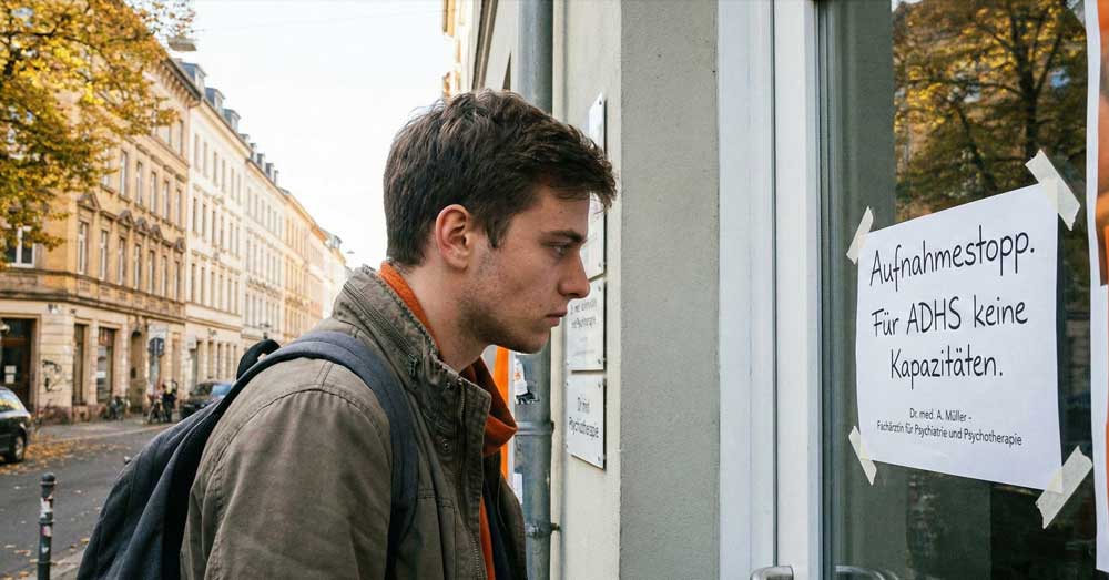 Symbolbild zum Aufnahmestopp und dem Mangel an Therapieplätzen in der ADHS-Versorgung für Erwachsene.